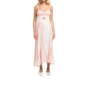 NEW GUADALUPE DESIGN filomena linen dress in pink